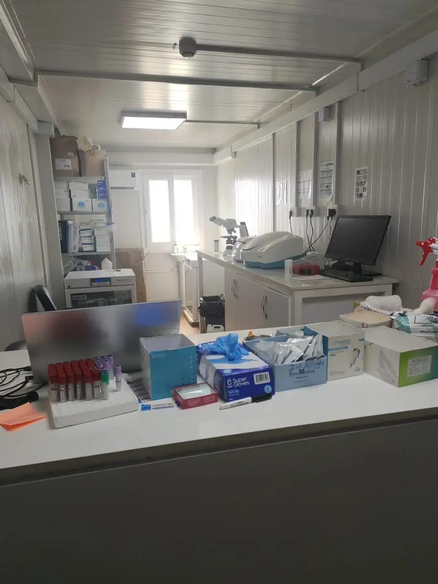 OccuproMed laboratory room with sample tubes and testing equipment